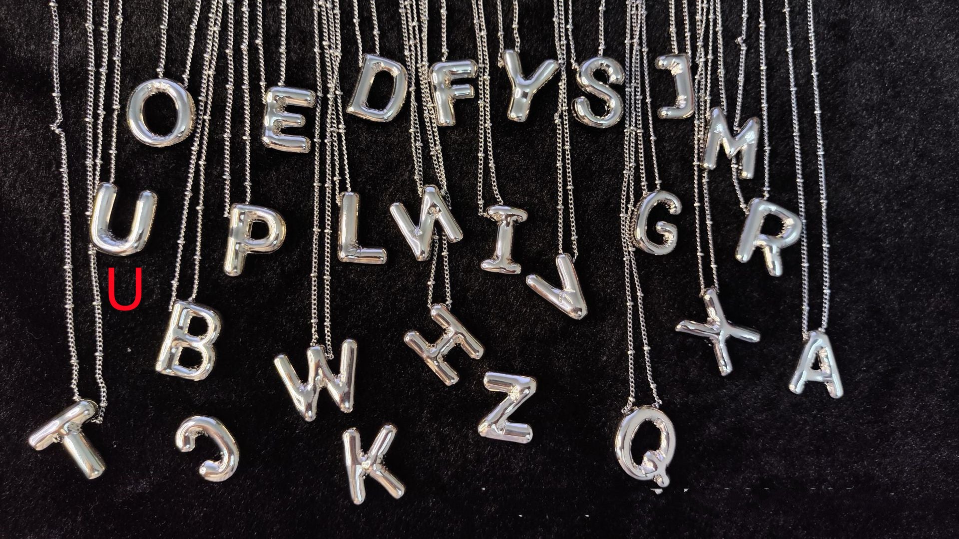 Glossy Letters Copper Pendant Necklace