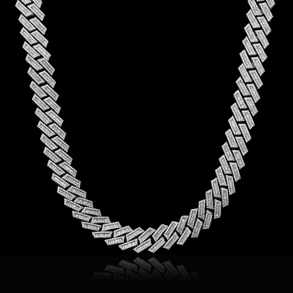 Hip Hop 18mm Double Row Diamond Cuban Chain
