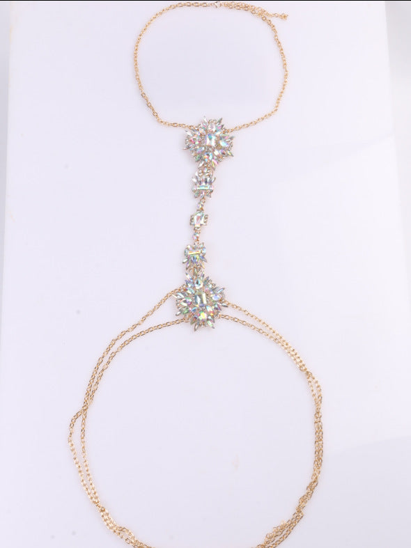 Cadena Corporal de Collar de Flores de Diamante