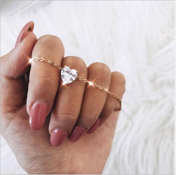 Crystal Heart Choker Necklace