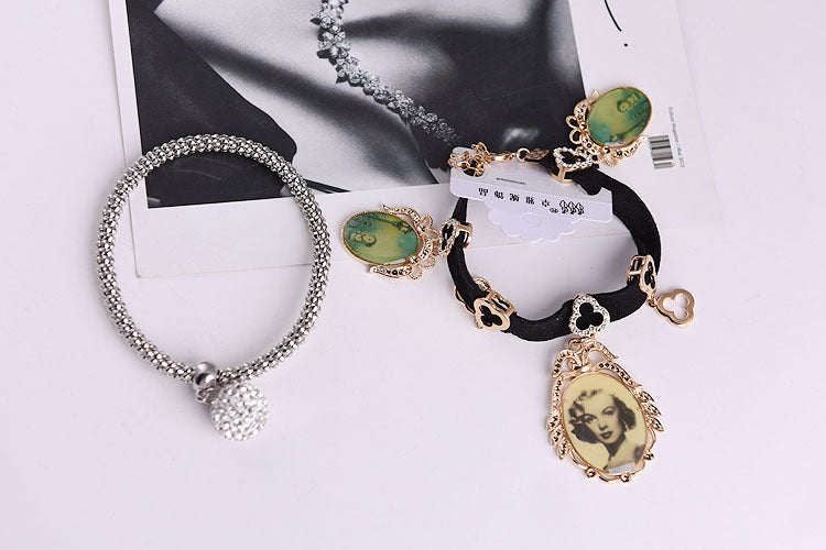 Pulsera de perlas de aleación