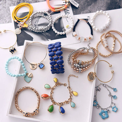 Pulsera de perlas de aleación