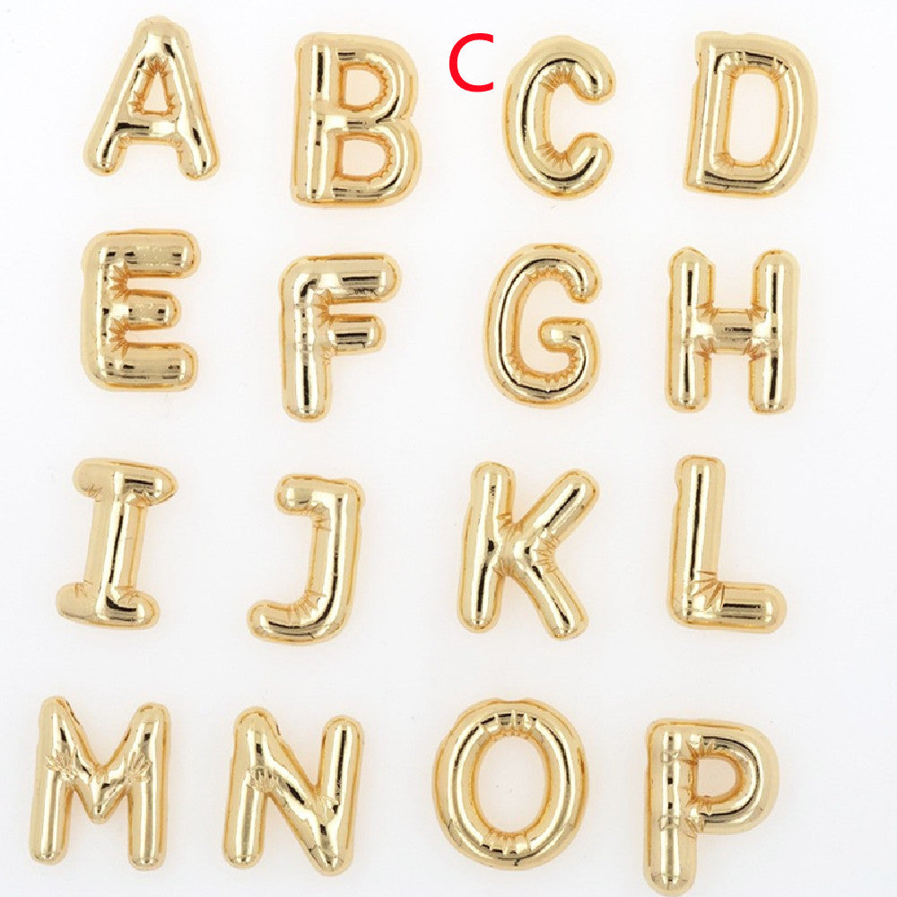 Glossy Letters Copper Pendant Necklace