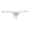 Produktkarte Diamant Sexy Liebe Strass Höschen Körperkette Damen Accessoires