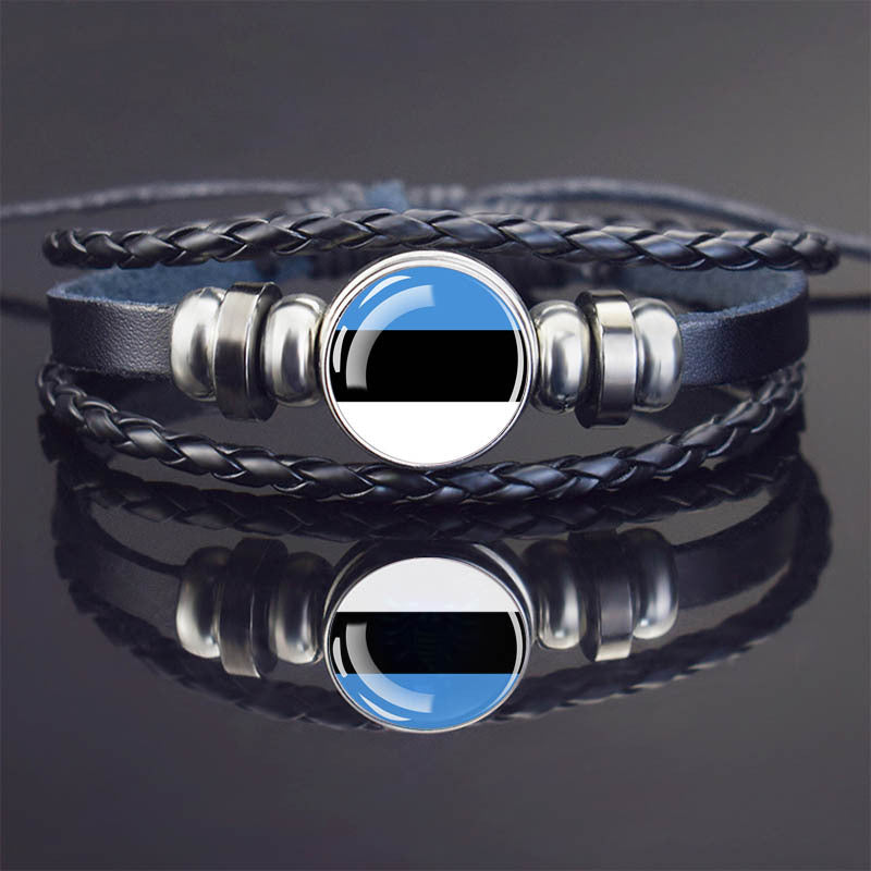 World Flag Bracelet Woven Twisted