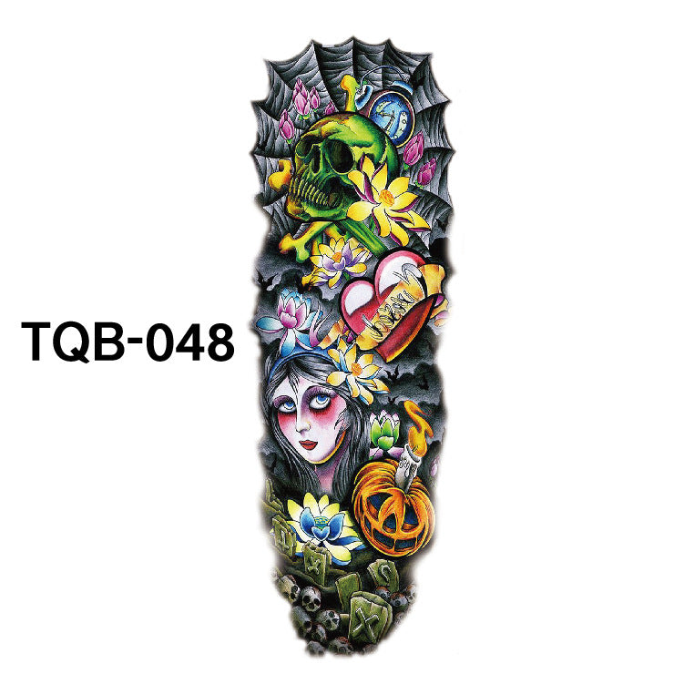 Pegatina de tatuaje impermeable de brazo completo