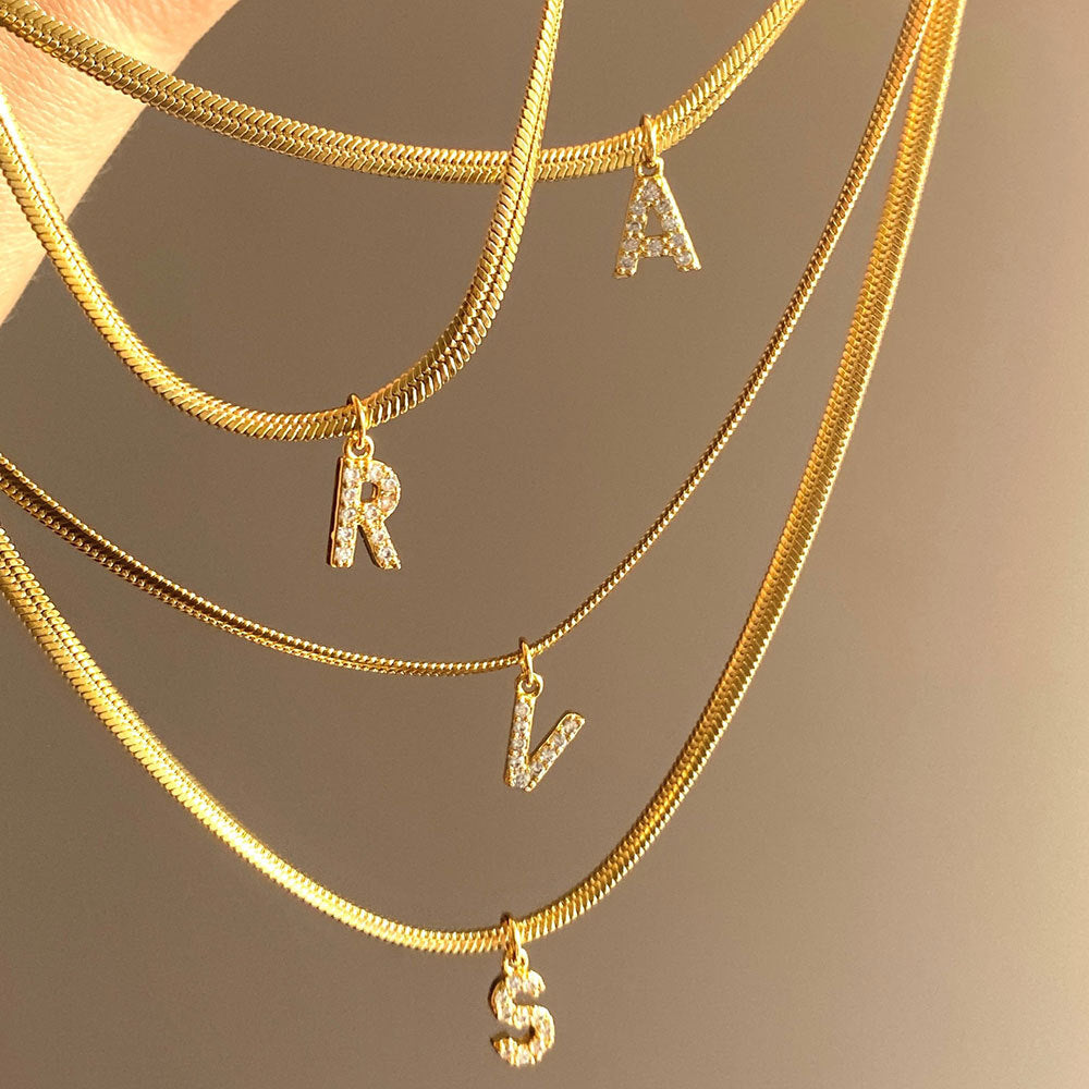 Modeschmuck Europäische Und Amerikanische 26 Buchstaben Halskette