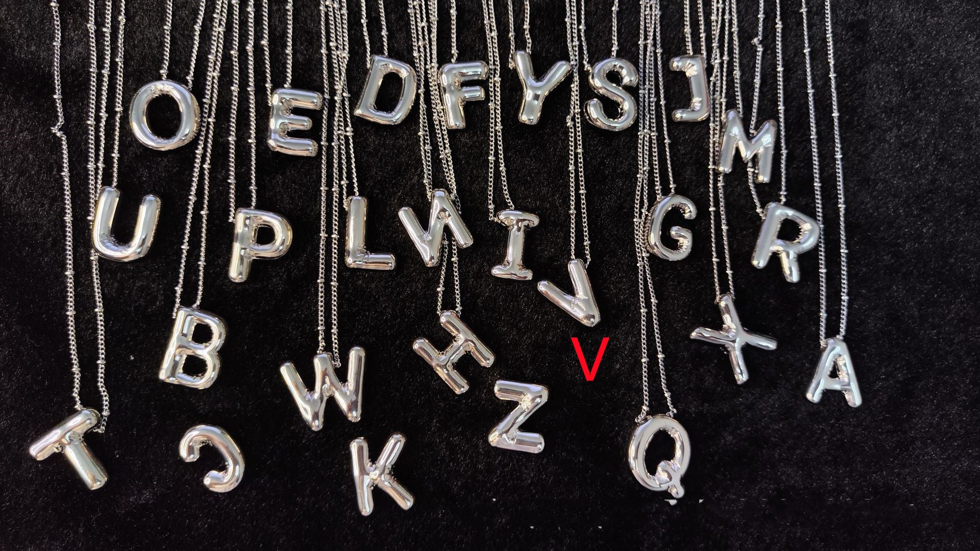 Glossy Letters Copper Pendant Necklace