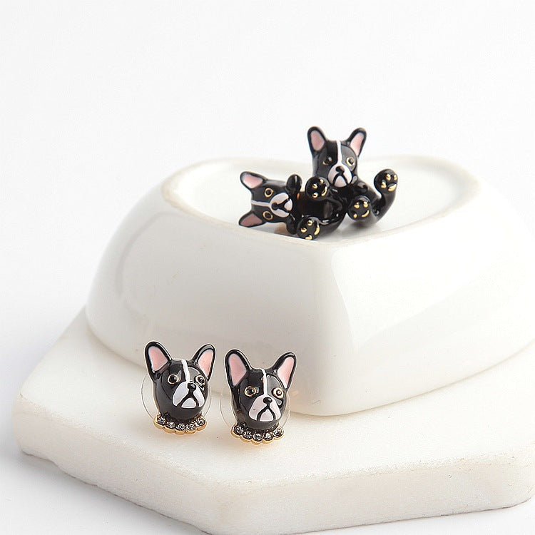 Qingdao Ornament Emaille Glasur Schwarz Armband Armband Halskette Halskette Ring Anzug Anhänger