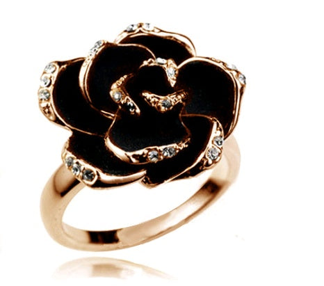 Beliebter Schmuck Kamelien-Ohrringe Halskette Ring Dreiteiler