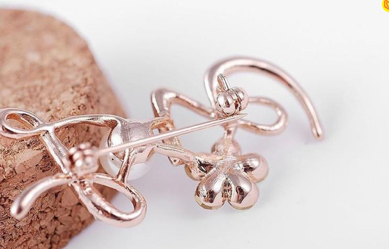 Schmuck Blume Liebe Brosche Intarsien Mit Diamant Perle Brosche
