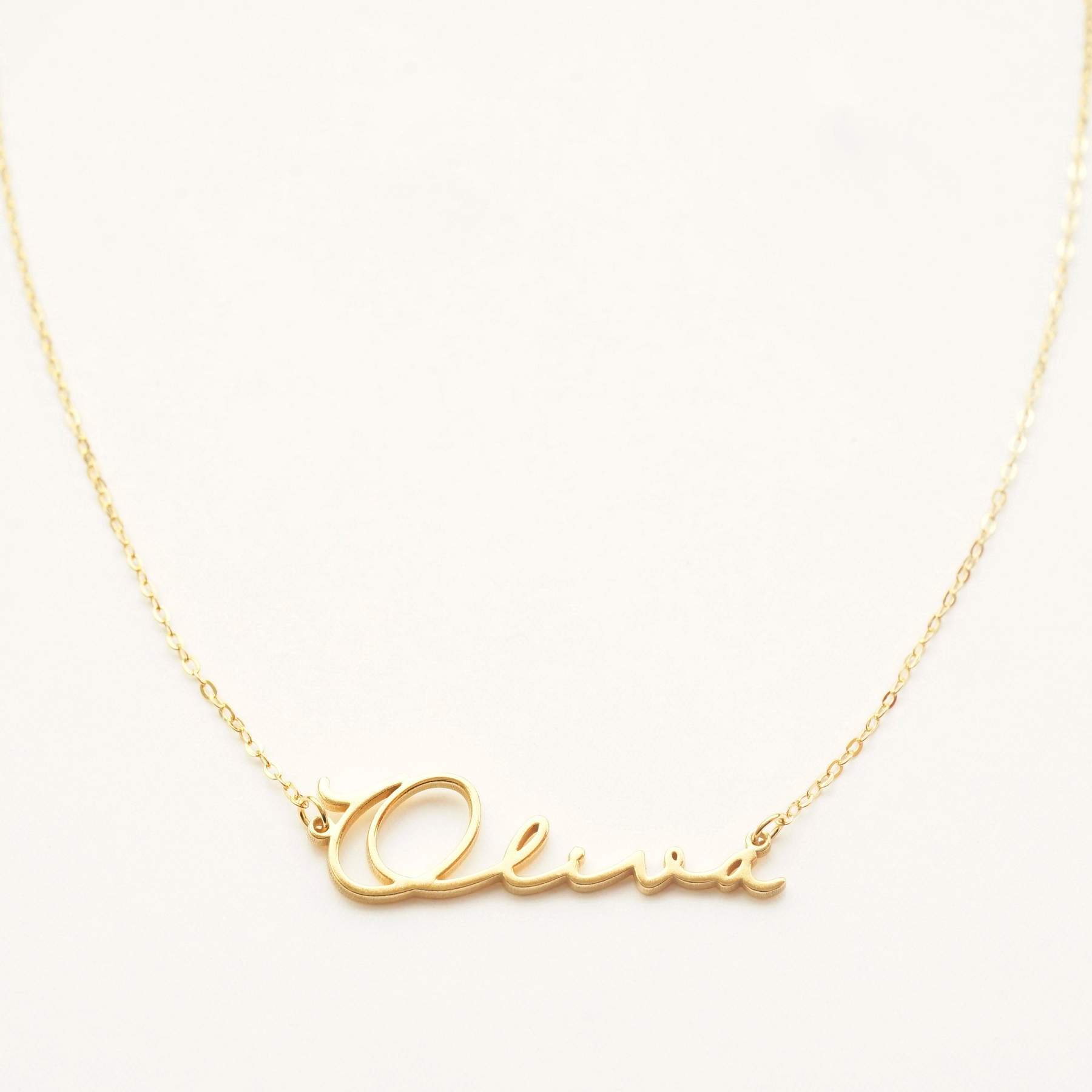 Women's Personalized Name 18k Gold Necklace