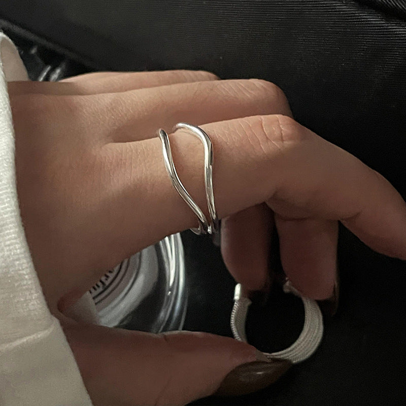Minimalistischer Wickelring mit mehreren Lagen für Damen