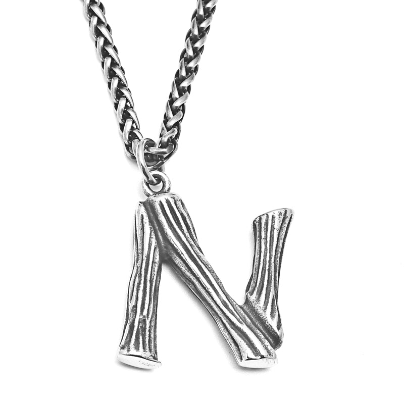 26 English Alphabet Necklace Men's Trendy Men