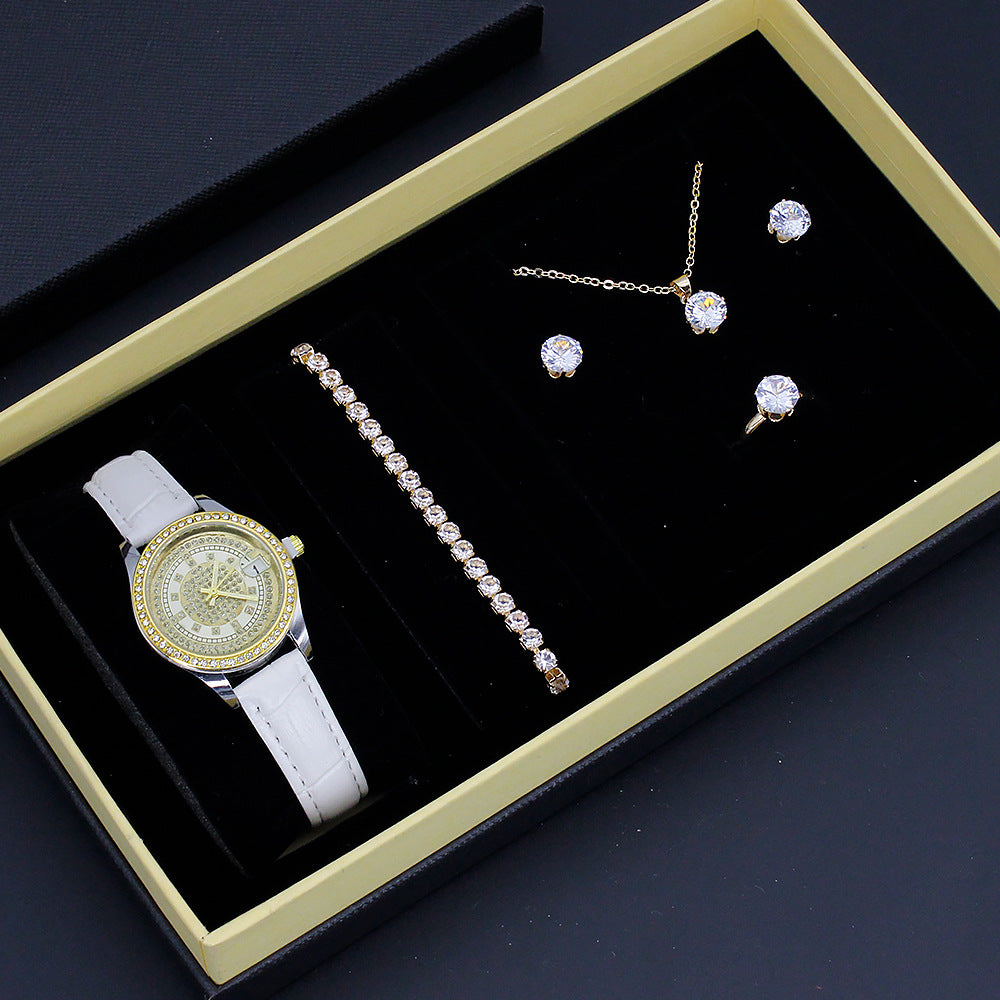 Neue Damenuhr Gut aussehendes grenzüberschreitendes Valentinstags-Uhrenschmuck-Set mit Dekoration