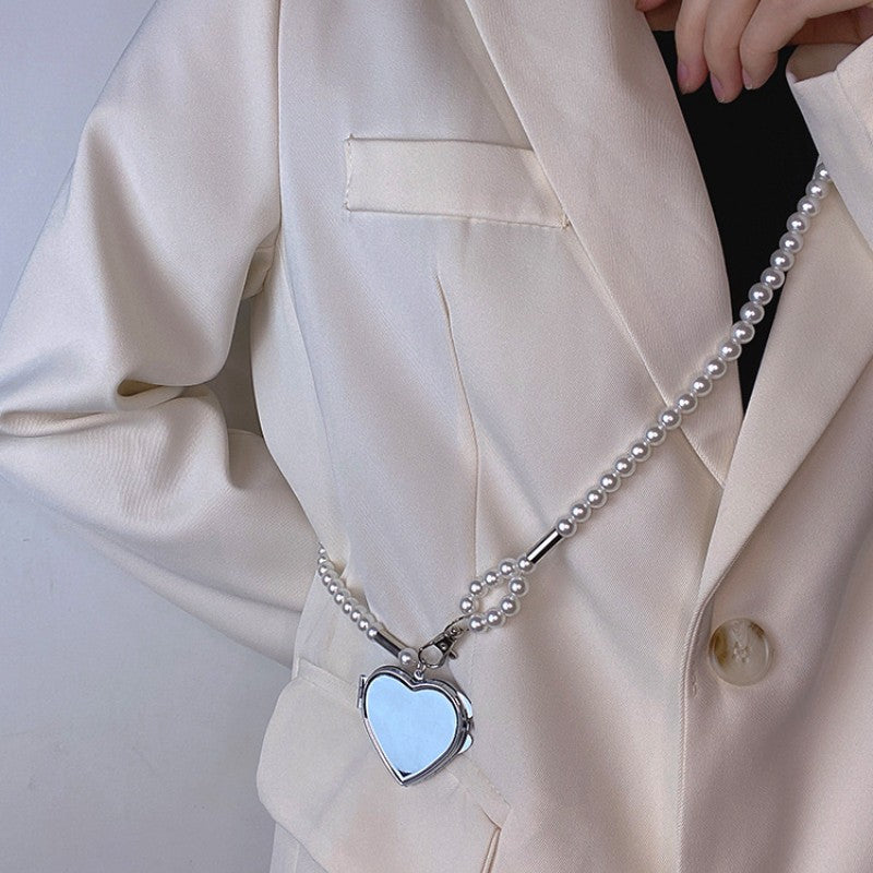 Ins Style Perlen Taillenkette Umhängegurt Damen All-Match Fashion Herzanhänger