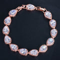 Pulsera de circonita en forma de gota de moda para mujer
