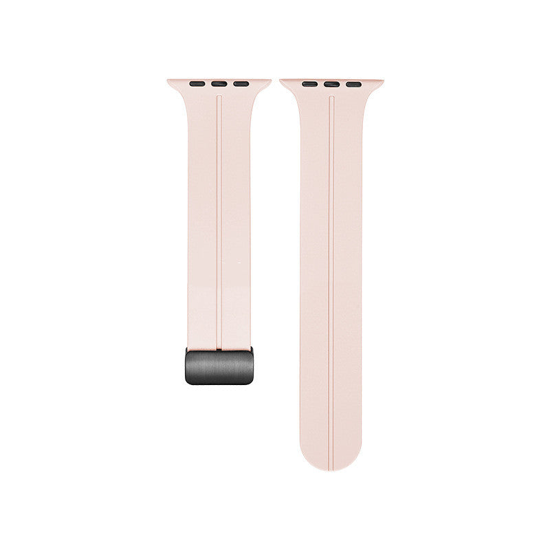 Magnetic Suction Folding Buckle Silicone Watch Band