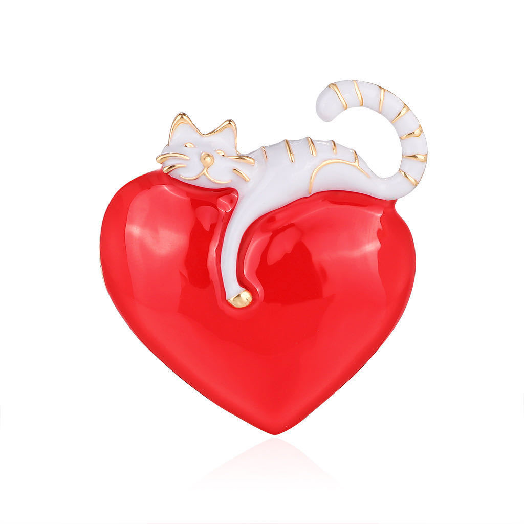 Liebe Katzenbrosche Accessoires Brosche