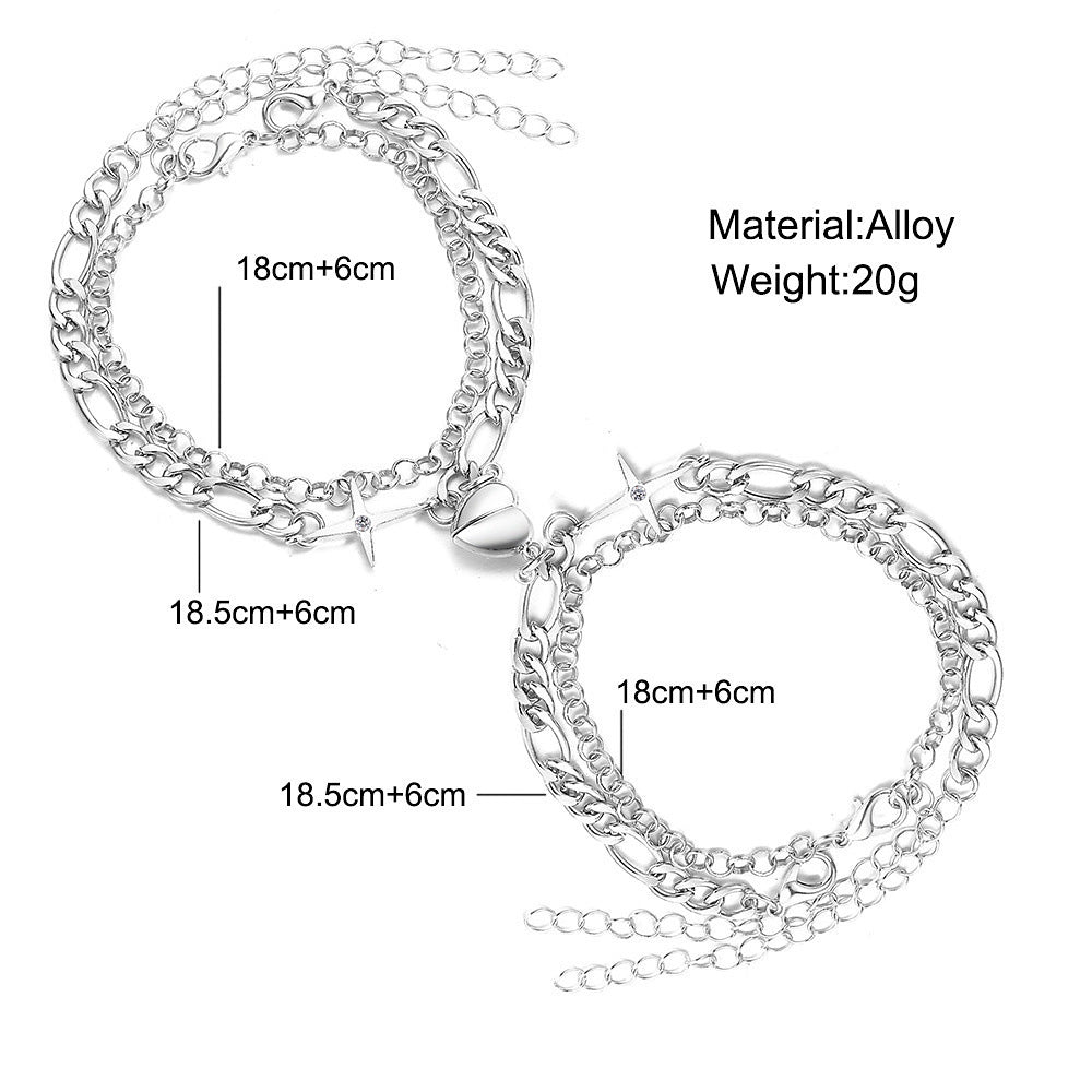 Modeschmuck Magnet Liebe Saugnapf Armband Paar Valentinstagsgeschenk