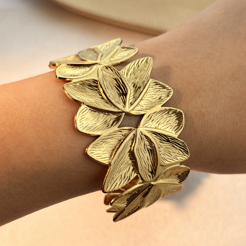 Women's Stainless Steel Open Hydraulic Bracelet