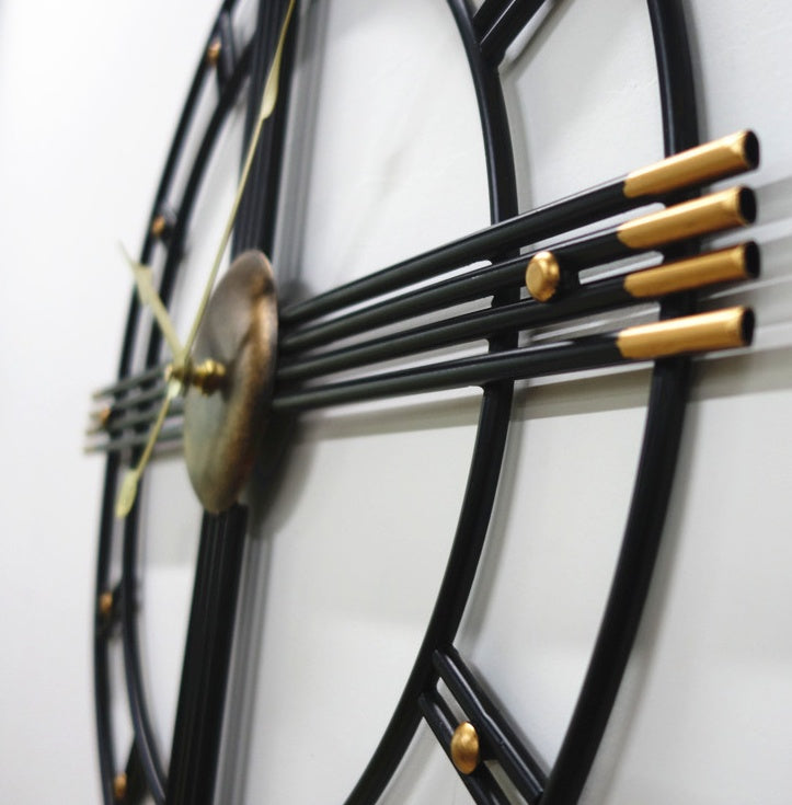 Clásicos relojes de pared 3D silenciosos con números romanos