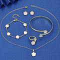 Lucky Five Petal Flower Five Leaves Flower Set