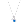 Damen super glänzende blaue Zirkon-Halskette Nische High-End Schlüsselbeinkette