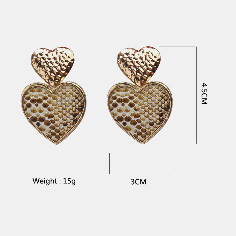 Pendientes de corazón para mujer