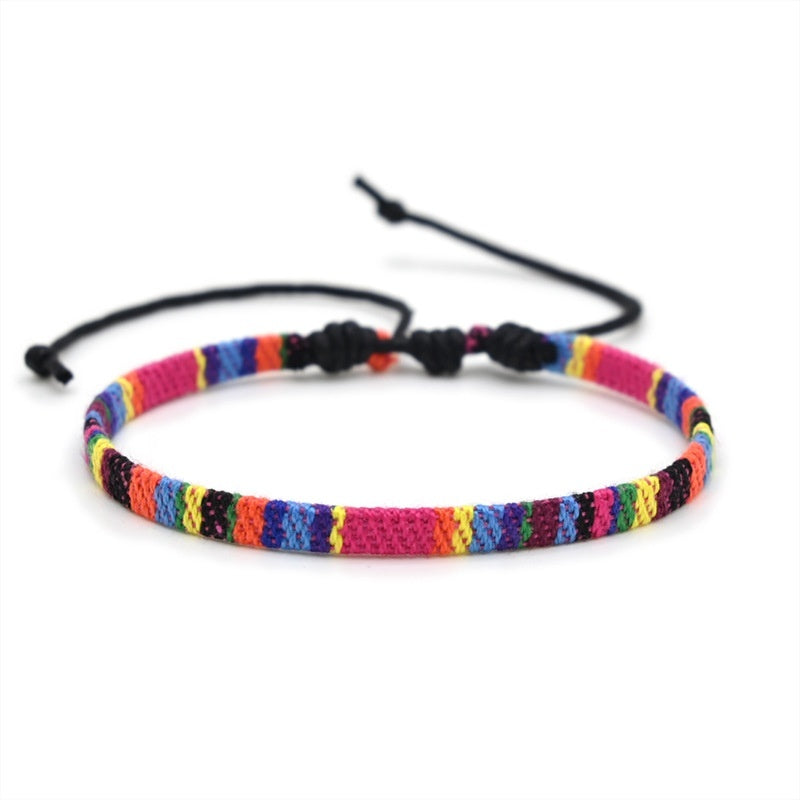 Rainbow Color Ethnic Style Bracelet Anklet Accessories