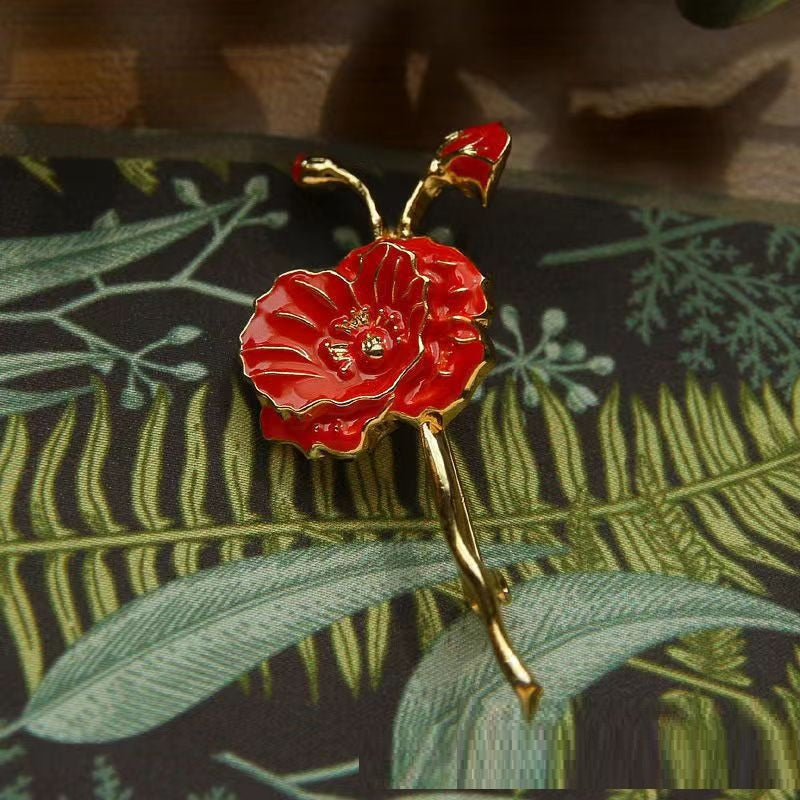 Lily Tulip Camellia Brooch For Women