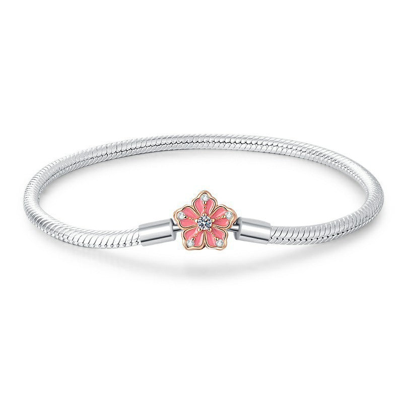 Pulsera de circonitas con diseño de estrella y amor para mujer, estilo creativo europeo y americano