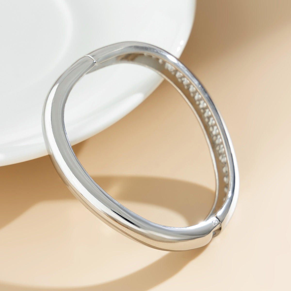 Metal Bracelet Men's Hip Hop Fashion Personality Bright Opening Irregular