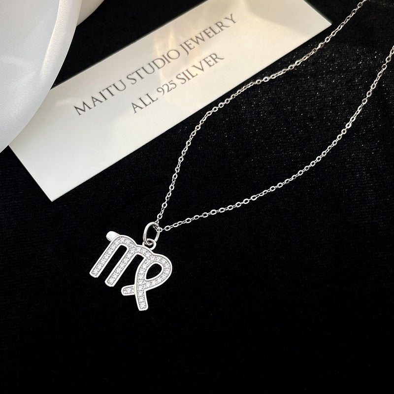 Sternzeichen 925 Sterling Silber Halskette für Damen