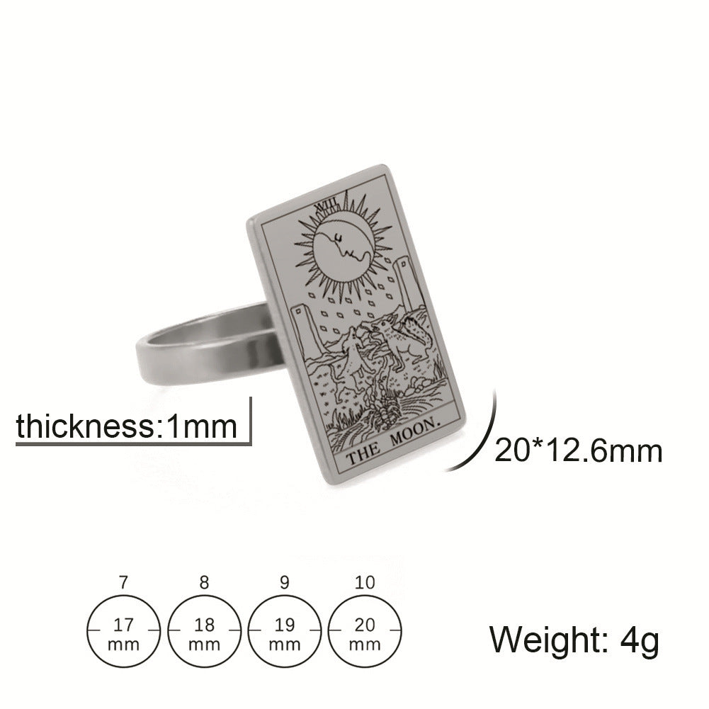 Anillo de acero para celebridades de internet, promoción de joyas en Xiao Hong Shu