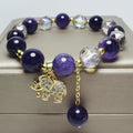 Damenmode personalisiertes Armband aus natürlichem Amethyst