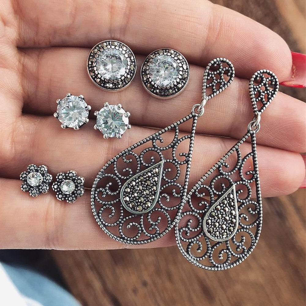 Schmuck funkelnde Kristall-Boho-Ohrringe