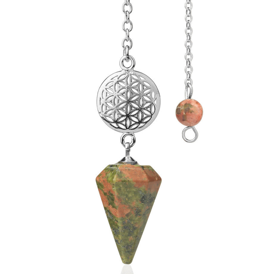 Halbedelstein-Anhänger Heilkristall Punkt Pendel Wika Meditation Chakra