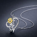 Collar de Girasol de Plata de Ley 925