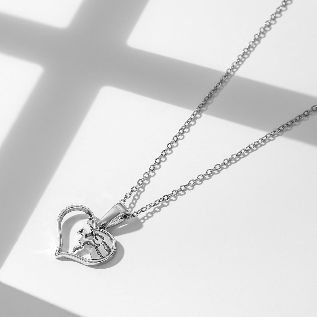 Tendencia de Personalidad Collar con Colgante de Amor Popular Europeo y Americano Joyería