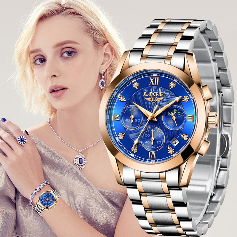 Reloj impermeable de acero inoxidable