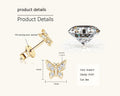 Koreanischer Schmetterlings-Moussanit-Diamant-Ohrring-Team S925 Zeng Silberschmuck