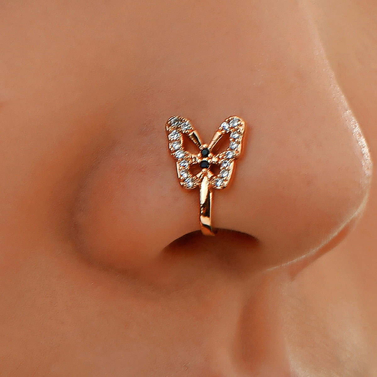 Anillo de nariz falso en forma de U de personalidad a la moda