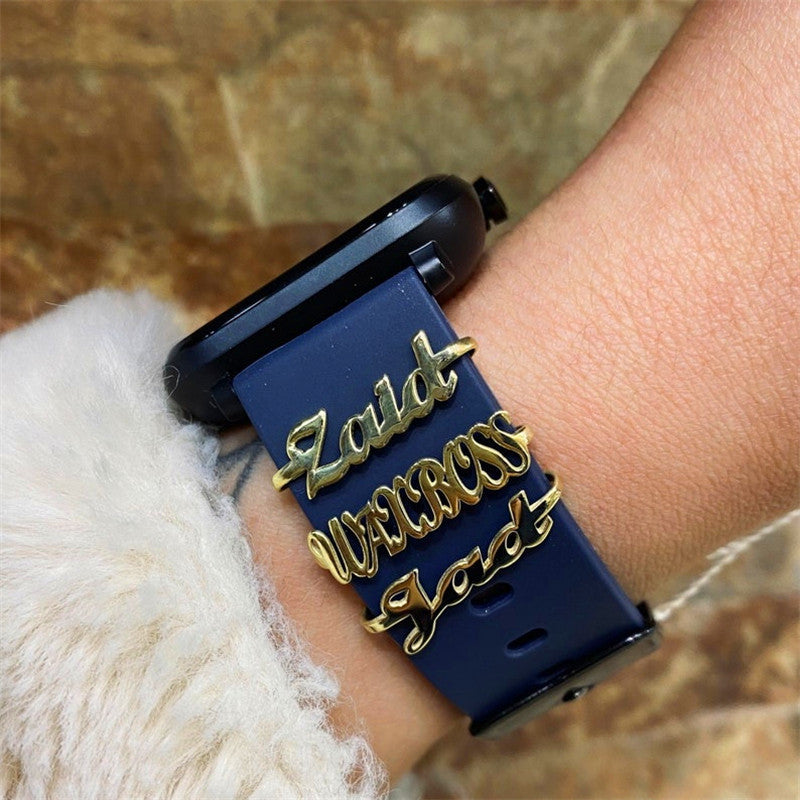 Edelstahl-Namensschild, kreatives, personalisiertes Armband, individuelle englische Buchstabenverzierung