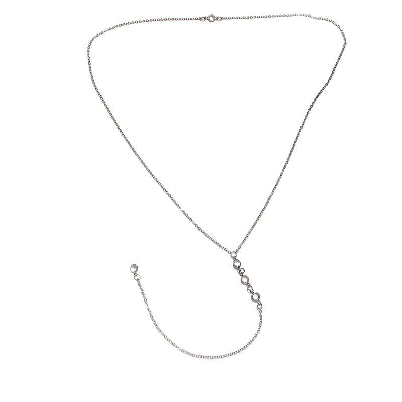 Joyas de moda sencilla con cadena trasera de gota de agua