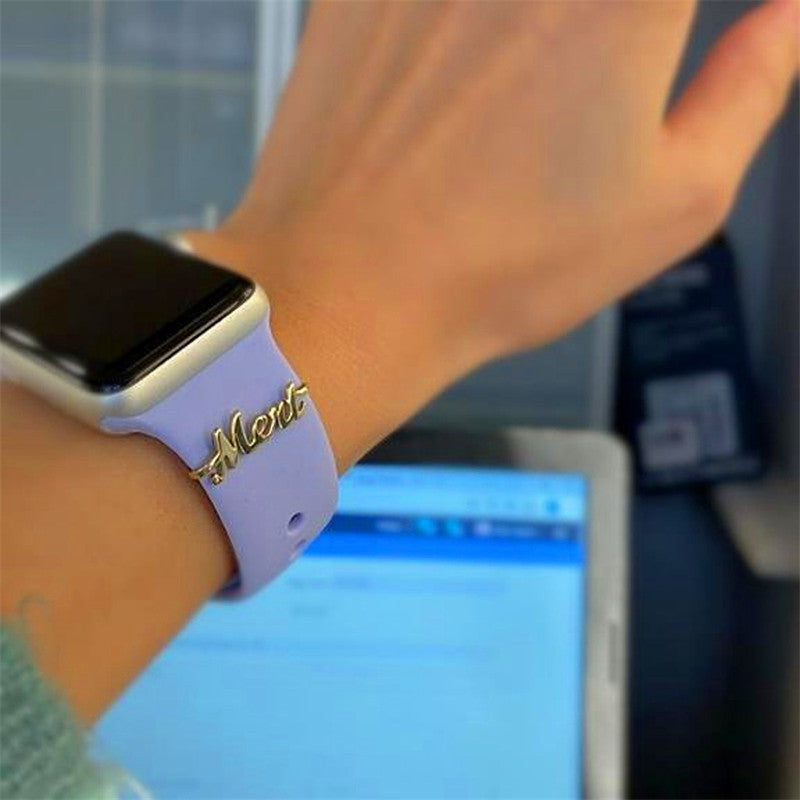Edelstahl-Namensschild, kreatives, personalisiertes Armband, individuelle englische Buchstabenverzierung