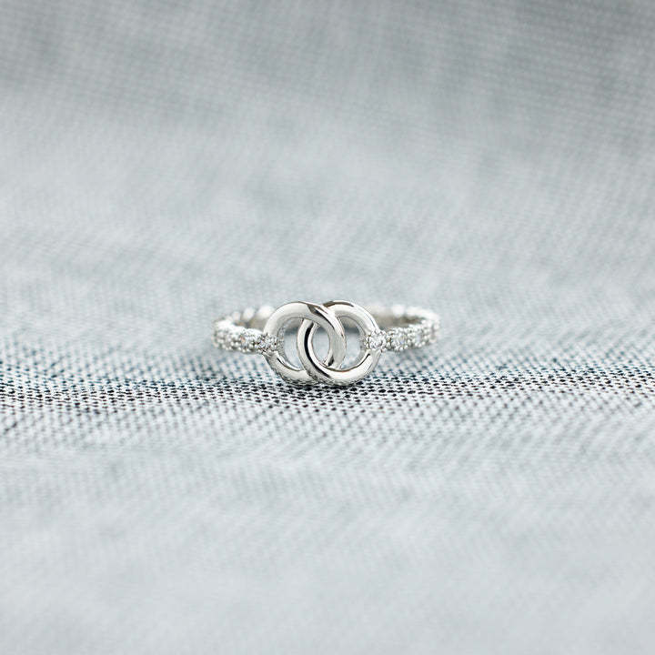 Mode Damen Doppelring Ring Rund Besonderer Schmuck