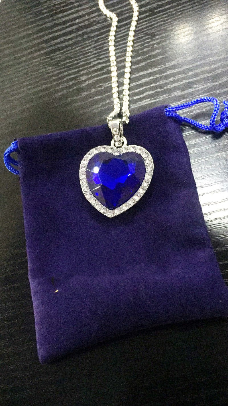 Ozeanherz Blau Liebe Anhänger Halskette Clever