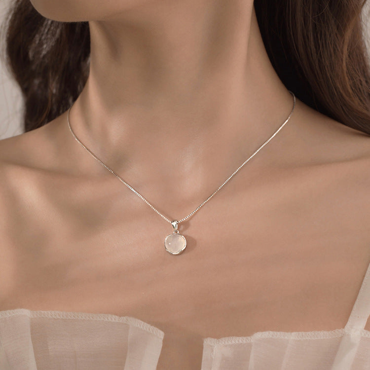 Runde Halskette für Frauen, geometrisch, schlichter Stil