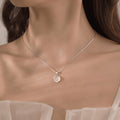 Runde Halskette für Frauen, geometrisch, schlichter Stil